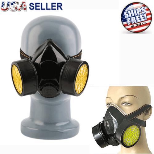 Anti-Dust Paint Mask Respirator Half Spray Gas Safety Chemical Carbon High Grade - Bild 1 von 12