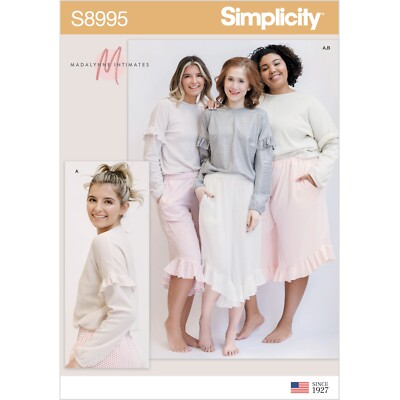 SIMPLICITY 8995 LOUNGE HOSE & TOP Misses Schnittmuster Gr. XS - XL 6-24
