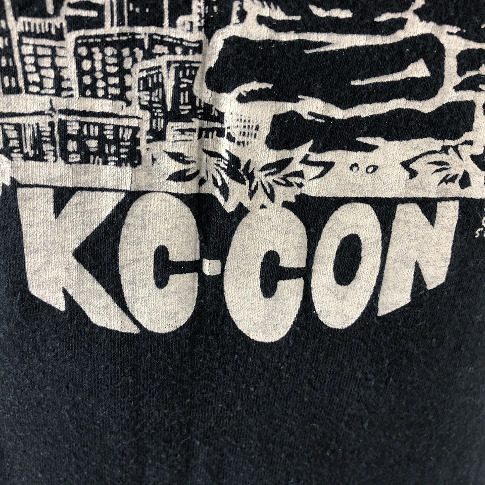 Винтажная футболка Kansas City Comic Con маленькая одинарный шов черная 1982 80-е единорог - Изображение 3 из 4