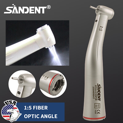 Dental 1:5 Increasing Contra Angle Fiber Optic Handpiece F/E-type Electric Motor