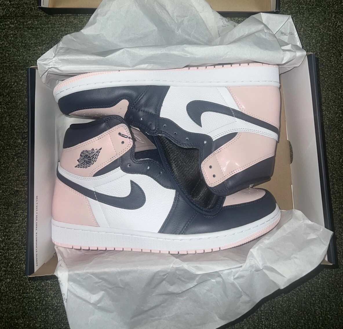 NIKE AIR JORDAN 1 RETRO ALTA ATMOSFERA GOMMA DA MASTICARE ROSA 9 5 UK?