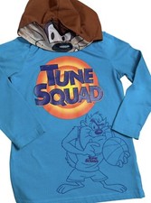 SPACE JAM Taz Boys Hooded Shirt Size 6 TUNE SQUAD Long Sleeve