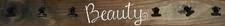 Homemade Rustic Beauty Wall Art Sign with display clips Barnwood ***NEW***