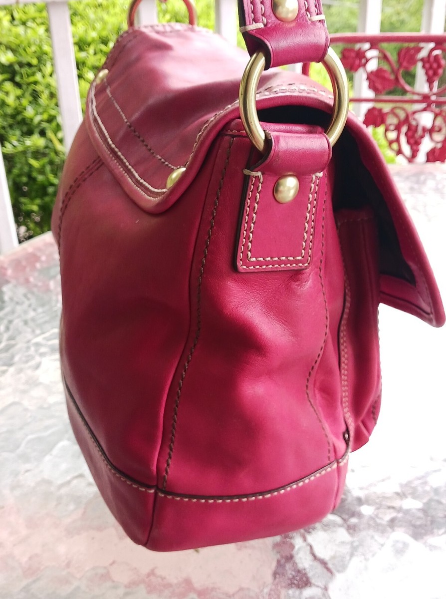 バッグ Vintage Coach Turnlock Shoulder Bag Red Vintage Coach Twin Clutch in Red Leather, Shoulder Bag