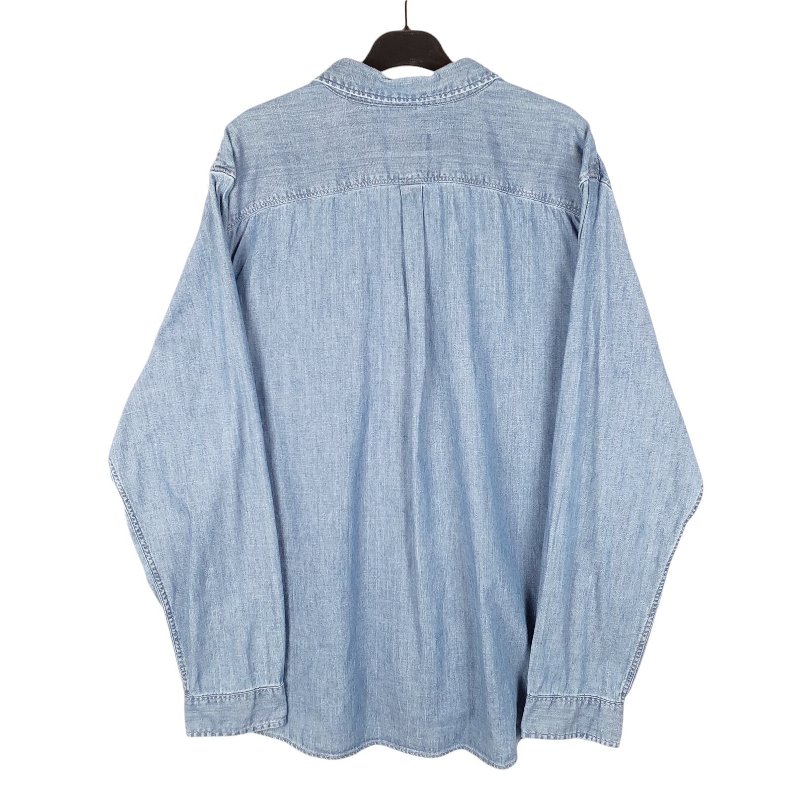 LEVIS Blue Shirt Denim Jeans Chambray Skateboarding Long Sleeve XL image 3