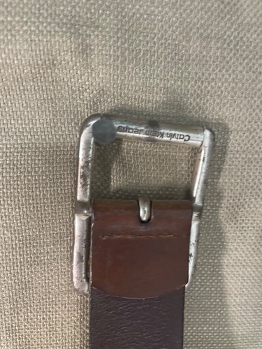 Calvin Klein CK Brown Leather Belt used worn XL - Picture 14 of 20