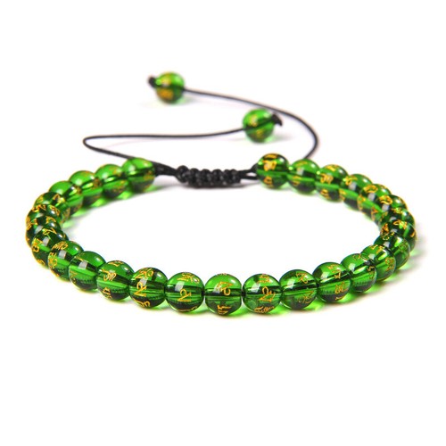Bracciale Regolabile Perline In Pietra Naturale 6MM Tessuto Rotondo Fatto a Mano - Foto 89 di 104