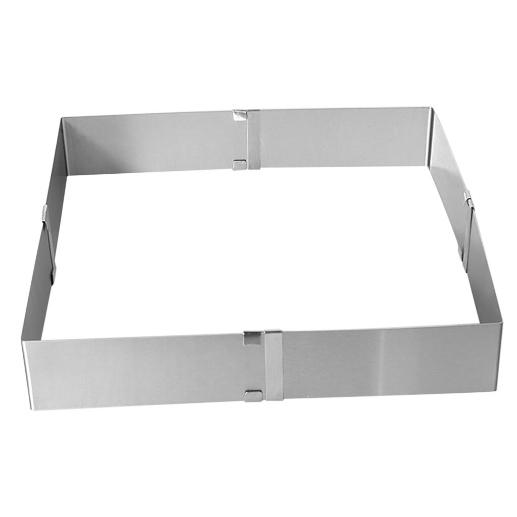 Adjustable Stainless Steel Cake Mould Baking Square Form Ring Home | eBay