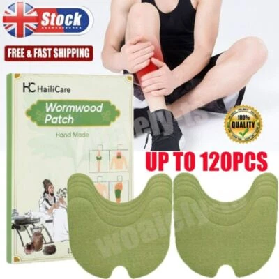 HAILICARE 12-120Pcs Pain Relief Patches Wormwood Moxibustion Patches Neck Knee Waist Joint