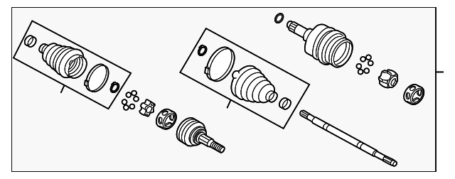 Genuine GM Rear Passenger Side Axle Half-Shaft 23219923
