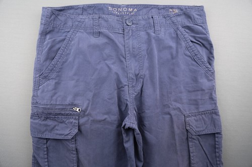 Men's Sonoma Cargo Shorts Cotton Nylon Blend Blue Size 36 - Picture 2 of 7