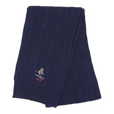 Polo Ralph Lauren Polo Bear Preppy Bear Cable-Knit Scarf - Navy