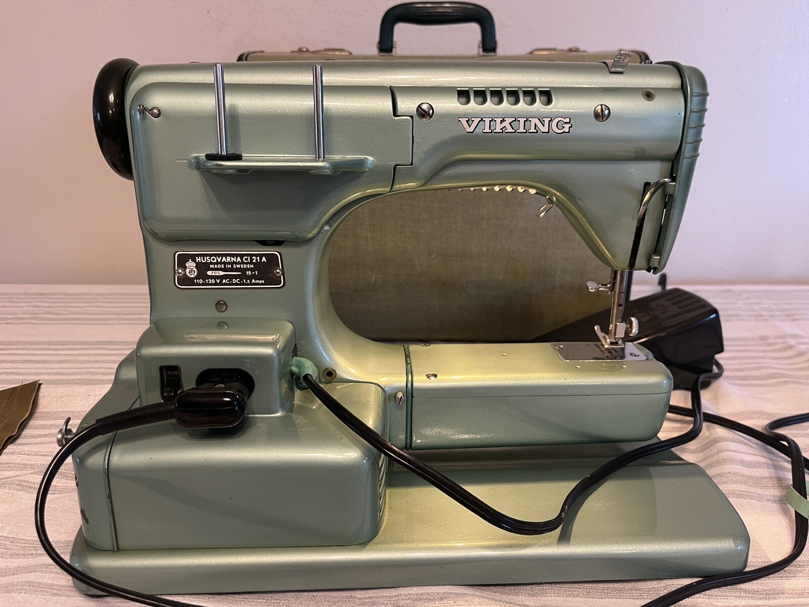 Husqvarna Viking 21a Sewing Machine Serviced And Working Well eBay
