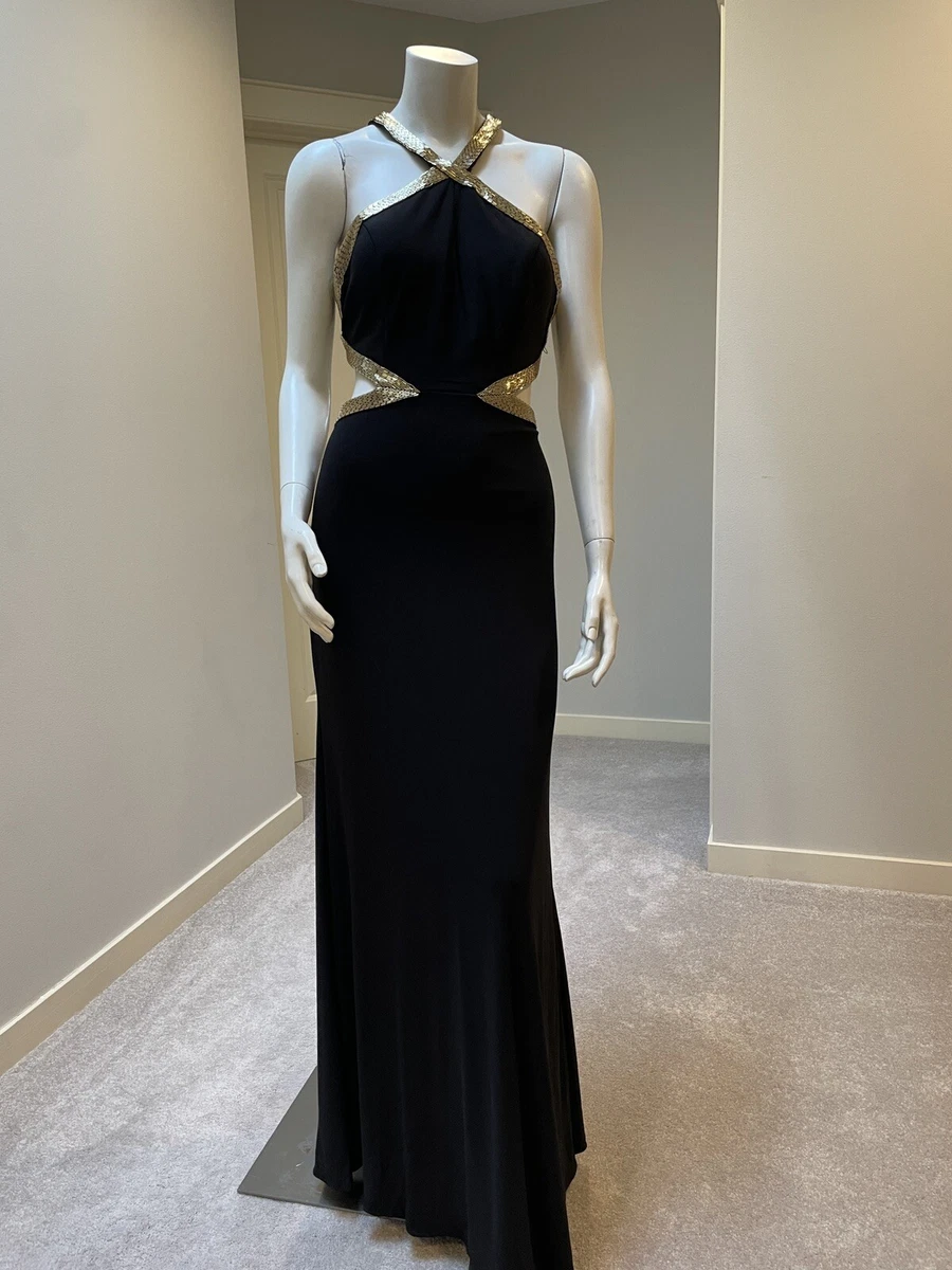 open lace back dress Unique Prom Dress 2023 Plunging Neck Sequin Sleeveless 2 / Custom Color