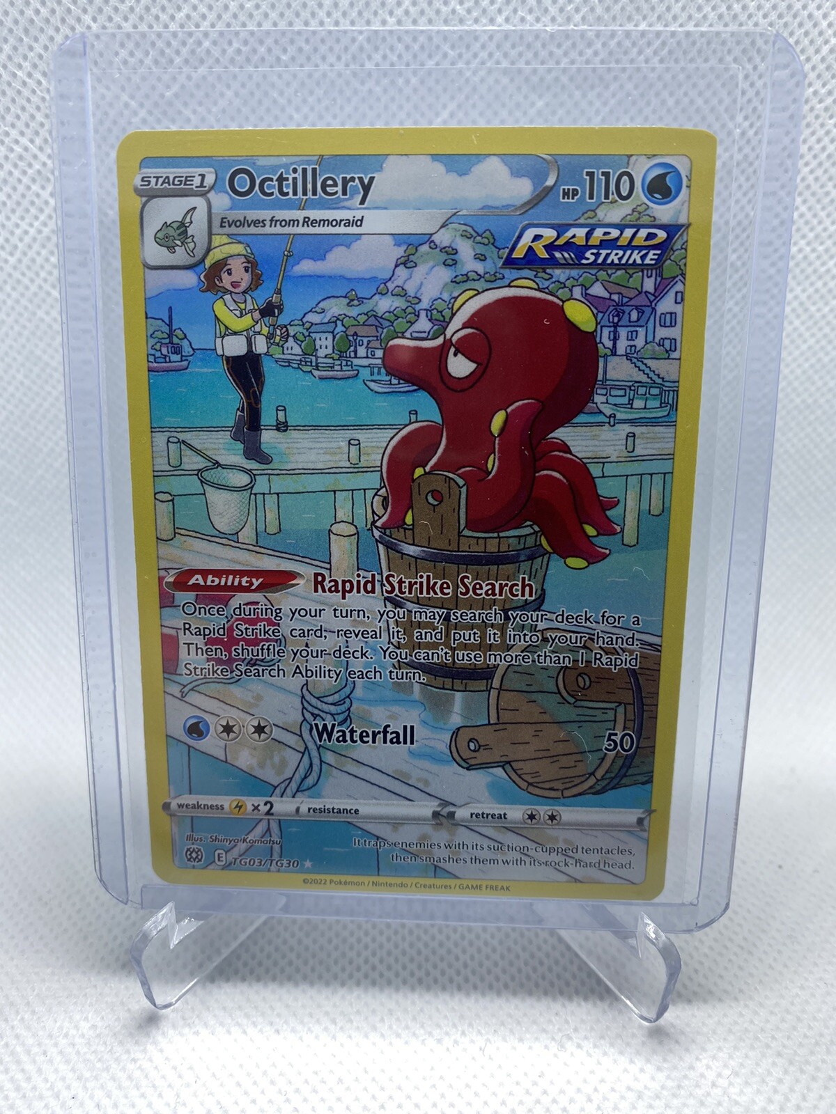 ⭐Pokémon TCG Octillery - Brilliant Stars TG03/TG30 Holo Secret Rare NM/M⭐