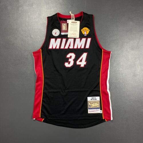 100% Authentic Ray Allen Mitchell & Ness 2013 Finals Miami Heat Jersey Size 40 M - Picture 1 of 7