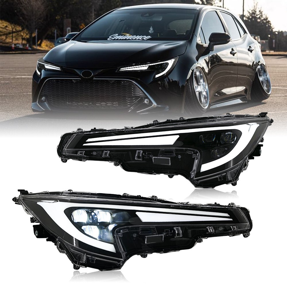 Pair For 2020-2022 Toyota Corolla L LE Headlights W/ LED DRL & Turn