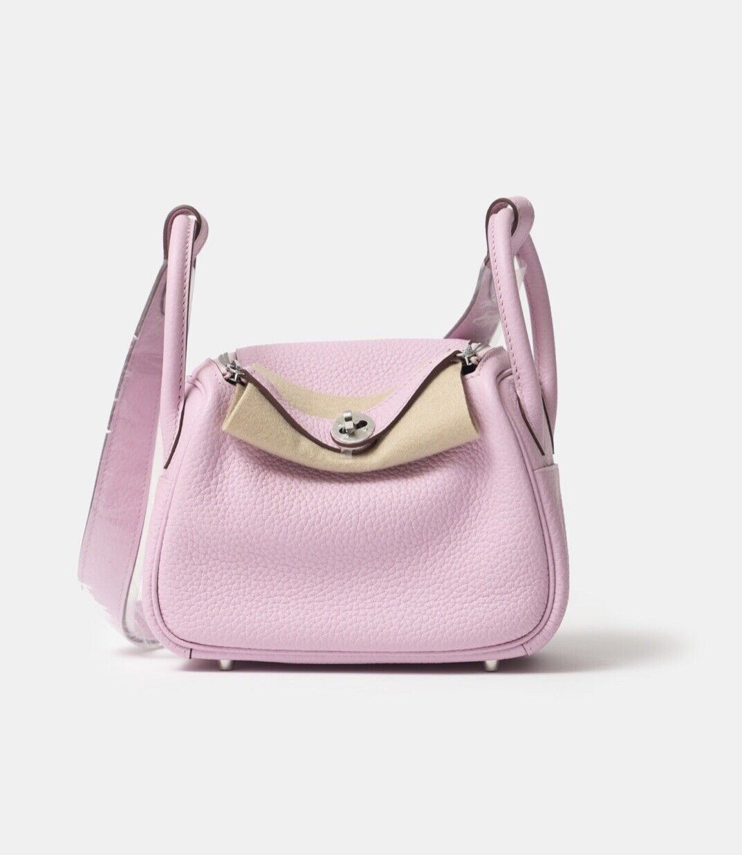 Brand New Hermès Lindy 26 Mauve Pink Sylvestre Clemence Palladium Hardware  U