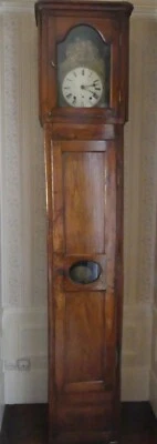 Horloge de parquet complète, en très bon état, en noyer, bon état - Photo 1/4