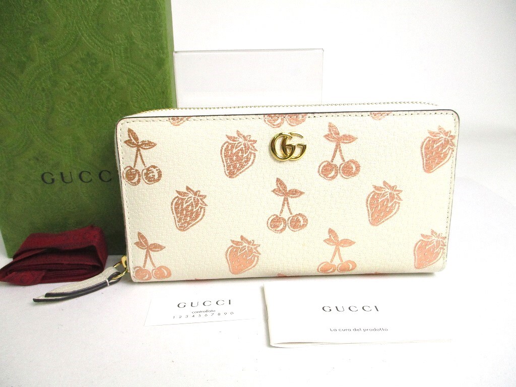 strawberry 　GUCCI オフィディア GG 三つ折り財布 GUCCI（グッチ） 財布 カードケースウォレット レディース オフィ