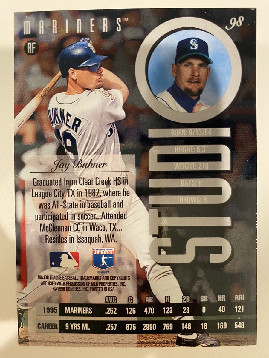 Jay Buhner 1996 Leaf Studio #98 Silver Seattle Mariners NRMT