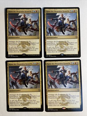 4x Khans Of Tarkir Kunst Des Fliegenden Kranichs NM Magic The Gathering Mtg