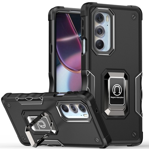 Funda de soporte magnético con anillo de metal híbrido para Motorola Edge 2022 - Imagen 6 de 9