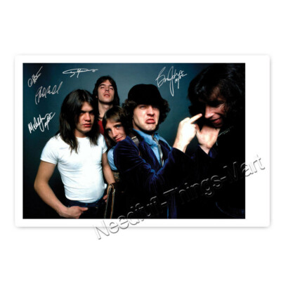 ACDC - 5 fach signiert  - AC/DC Autogrammfotokarte 10x15cm  