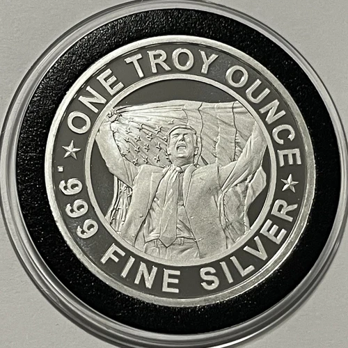 Donald Trump Fight Fight Fight Rare MAGA Coin 1 Troy Oz .999 Fine Silver Round