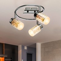 Led Decken Lampe 3D Glas Effekt Rondell Strahler Ess Zimmer Spots Schwenkbar