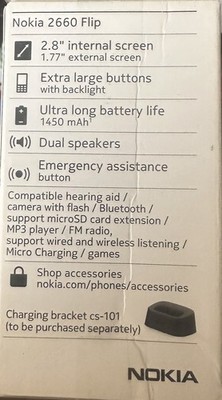 Nokia 2660 Flip Black 2.8'' Dual SIM Klapphandy Schwarz SIM ohne Simlock Neu