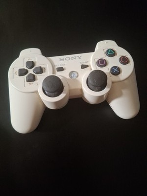 Sony PS3 DualShock 3 Wireless Controller   White OEM  Tested softly yellow