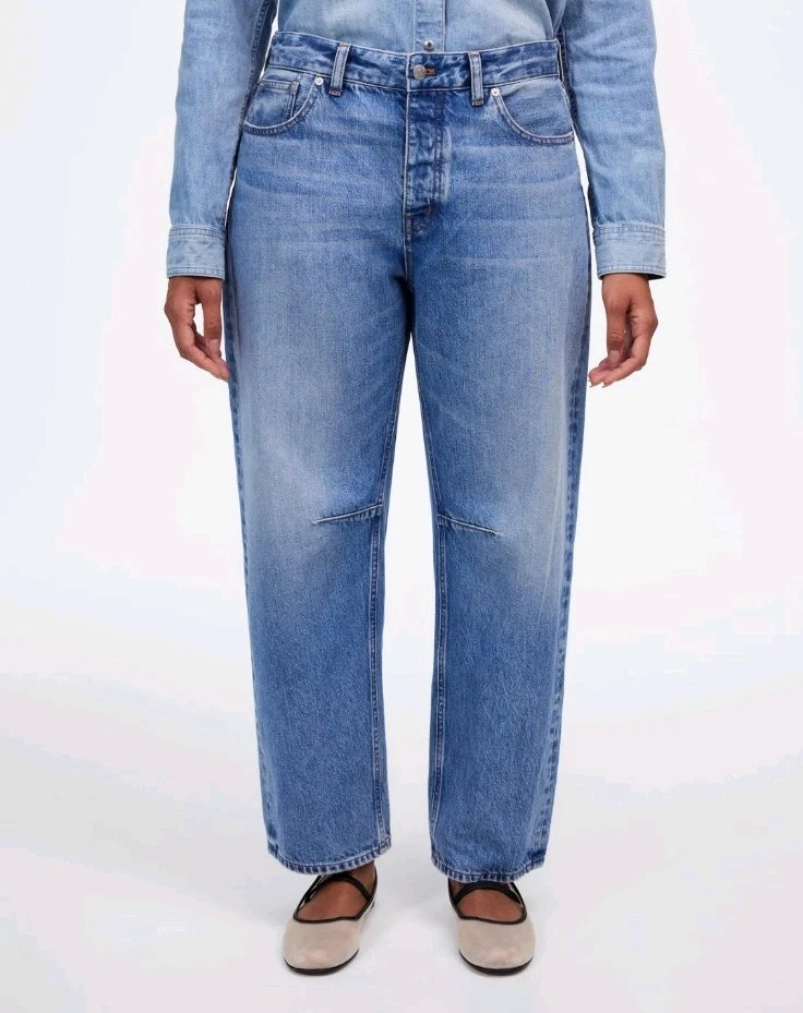 NWOT Madewell Women's The Petite Curvy Darted Barrel-Leg Jean Sz 28P Fall - Image 2 of 4