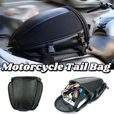 Motorcycle Tail Bag Waterproof Luggage Bag Seat Bag Motorbike Saddle Bags Black✿
