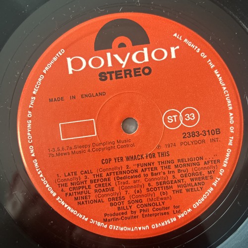 Billy Connolly Cop Yer Whack For This Vinyl 1974 Welly Boot Song limited edition - Picture 13 of 14