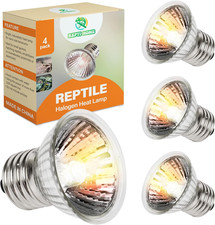 Reptile Heat Lamp, UVA UVB Heat Lamp Bulbs, E26 Turtle Heat Lamp Bulbs 50W 4Pack