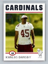 Karlos Dansby 2004 Topps Football Rookie Card #381 Arizona Cardinals. rookie card picture