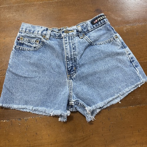 Vintage Polo Jeans Co Ralph Lauren Girls Size 14 Jean Shorts 90s - Picture 2 of 13