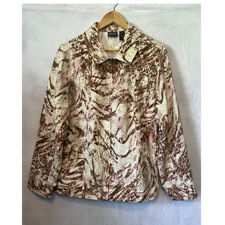 Additions by Chico s Animal Print Jacket Safari Leopard Print Size 3 XL/16