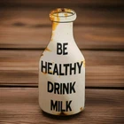 Vintage Milk Pocelain Sign Mayfield Borden Dairy Cheese Be Healthy Gas Oil USA