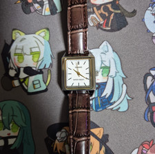 Casio LTP-V007L-7E2 Classic Square Tank Watch Gold Index Brown Leather New