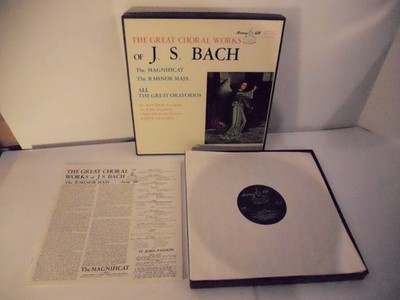 Bach CHORAL Works 12-lp Set w/Book Record Set  MURRAY HILL  MV544