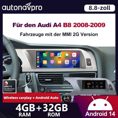 Android Autoradio 8.8'' Car play Für Audi A4 B8 MMI 2G basic 2008-2009 4+32G Navi