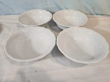Pillivuyt Porcelain Queen Anne Cereal Bowls, Set of 4 NICE!