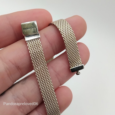 Genuine PANDORA Silver Reflexions Mesh Bracelet S925 ALE