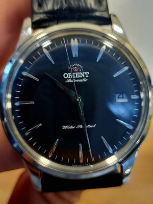 Orient Bambino Automatic Men's Watch 38.4mm Black Dial Version 7 Black Leather