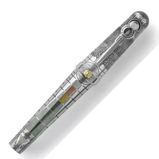 Montegrappa The Alchemist Sterling Silver Aqua Rollerball Pen, ISAKNRSW, NIB