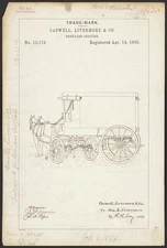 Caswell, Livermore & Co. for Wagon and horses logo brand Boneless Codfish