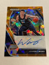 2021-22 Panini Prizm Draft Johnny Wang Orange Ice Rookie Auto Titans SP 