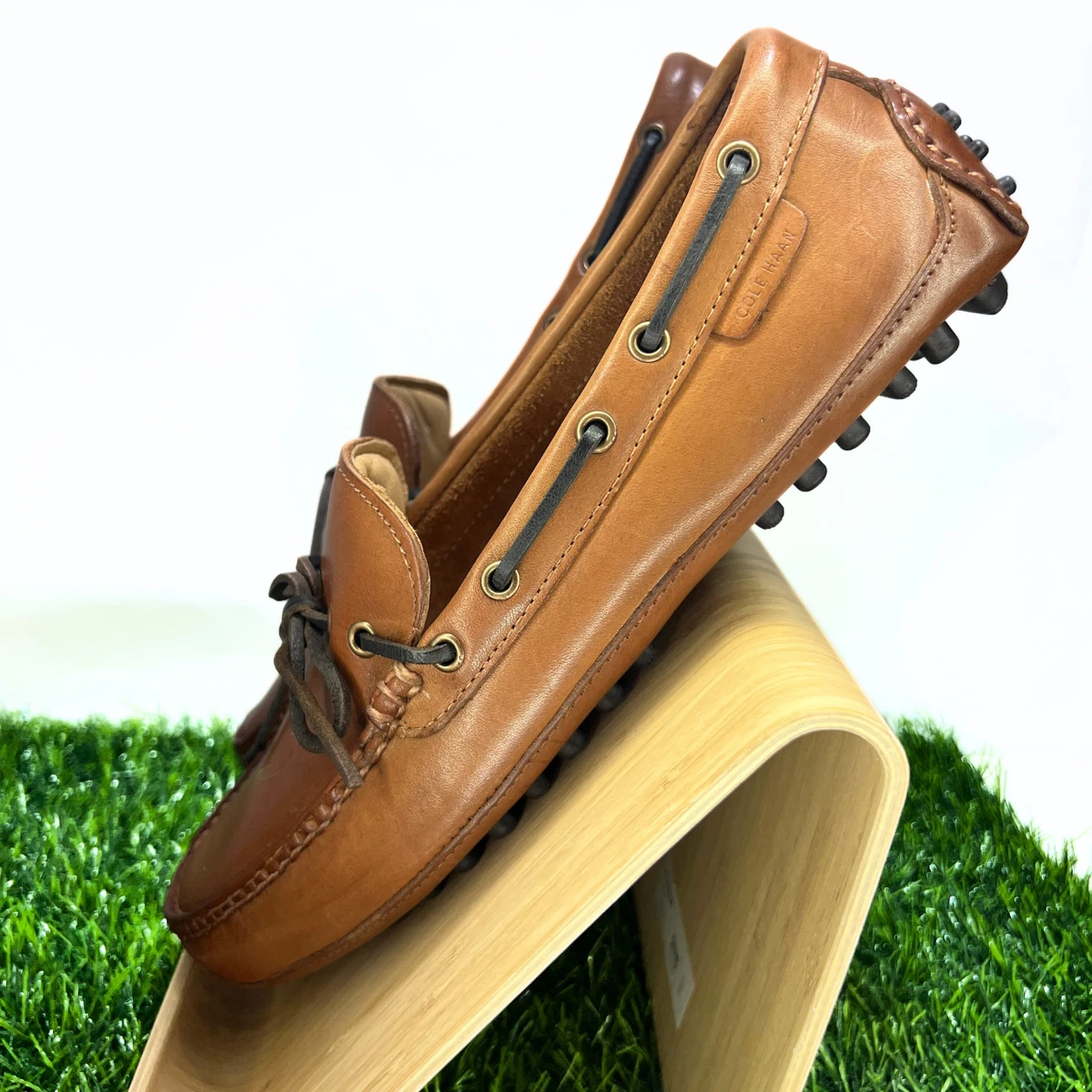 Cole Haan Casa Canoe Driving Shoes Cole Haan Grant Canoe Camp Driving Loafer in Chestnut Croc  main image 3